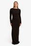 Effie Kats Brown Backless 'Indie' Maxi Dress Size M