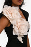 Elliat Black/Cream Floral Detail V-Neck 'Zahara' Maxi Dress Size S