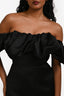 Elliat Black Rouched Sleeve 'Sharon' Midi Dress Size S