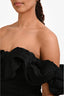 Elliatt Black Ruched Sleeve 'Sharon' Midi Dress Size M