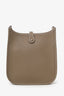 Hermès 2024 Etoupe Clemence Leather Mini Evelyne TPM 16 Crossbody