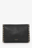 Valentino Black Leather Rockstud Flap Crossbody Bag