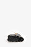 Valentino Black Leather Rockstud Flap Crossbody Bag