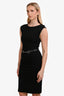 Gucci Black Jersey Horsebit Belted Midi Dress Size M