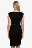 Gucci Black Jersey Horsebit Belted Midi Dress Size M