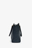 Prada Navy Blue Saffiano Leather Convertible Open Tote With Strap