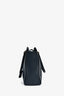 Prada Navy Blue Saffiano Leather Convertible Open Tote With Strap
