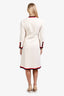 Gucci 2018 White/Red/Navy Tweed Dress Size 42