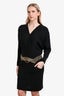 Gucci Black Silk Chain Waist Detail Dress Size 42