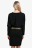 Gucci Black Silk Chain Waist Detail Dress Size 42