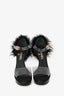 Pre-Loved Chanel™ Black/PVC Feather Embellished Heels Size 36