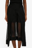 Alexander McQueen Black Wrap Detail Midi Dress Est. Size S