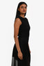 Alexander McQueen Black Wrap Detail Midi Dress Est. Size S