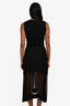 Alexander McQueen Black Wrap Detail Midi Dress Est. Size S