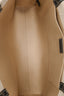 Chloe Beige/Navy Fabric Black Leather Trim Logo Woody Large Tote