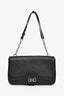 Salvatore Ferragamo Black Leather Flap Shoulder Bag