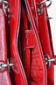 Christian Dior 2015 Red Patent Cannage Large Lady Dior With Strap