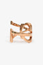 Saint Laurent Rose Gold Tone 'Opyum' Cuff Bracelet