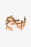 Saint Laurent Rose Gold Tone 'Opyum' Cuff Bracelet