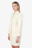 Escada Cream Wool Baroque Embroidered Pencil Skirt Suit Set Size 36