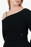 Pre-Loved Chanel™ 23B Black Cashmere Chain Cold-Shoulder Sweater Size 36