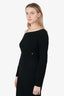 Pre-Loved Chanel™ 23B Black Cashmere Chain Cold-Shoulder Sweater Size 36