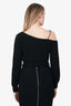 Pre-Loved Chanel™ 23B Black Cashmere Chain Cold-Shoulder Sweater Size 36