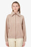Brunello Cucinelli Beige Wool/Cashmere Sequin Zip-up Knit Sweater Size S
