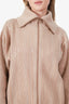 Brunello Cucinelli Beige Wool/Cashmere Sequin Zip-up Knit Sweater Size S