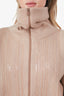 Brunello Cucinelli Beige Wool/Cashmere Sequin Zip-up Knit Sweater Size S
