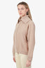Brunello Cucinelli Beige Wool/Cashmere Sequin Zip-up Knit Sweater Size S