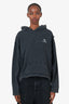Balenciaga Grey Sporty B Fleece Hoodie Size XS