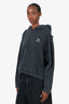 Balenciaga Grey Sporty B Fleece Hoodie Size XS