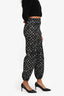 Louis Vuitton Black/White Nylon Monogram Logo Print Jogger Pants Size 34