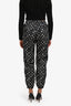 Louis Vuitton Black/White Nylon Monogram Logo Print Jogger Pants Size 34