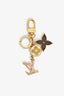 Louis Vuitton Gold Tone/Pink/Monogram 'Spring Street' Keychain