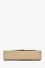 Saint Laurent Light Beige Leather Tri-Quilted Envelope Chain Medium Shoulder Bag