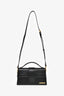 Jacquemus Black Leather 'Le Bambino' Large Shoulder Bag with Strap