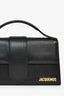 Jacquemus Black Leather 'Le Bambino' Large Shoulder Bag with Strap