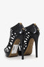 Roberto Cavalli Black Patent Leather Platform Heels Size 37
