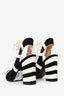 Moschino Black/White Striped Block Heels Size 34.5