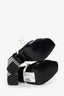 Moschino Black/White Striped Block Heels Size 34.5
