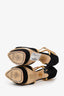 Charlotte Olympia Black Suede/Gold Platform Sandals Size 38