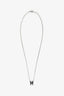 Hermès Silver Tone/Black Mini Pop H Necklace