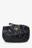 Prada Black Vitello Shine Leather Bow Wristlet Clutch Bag