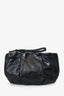 Prada Black Vitello Shine Leather Bow Wristlet Clutch Bag