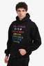 Balenciaga 2020 Black Multicolour Logo Hoodie Size XS Mens