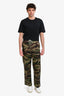 Celine Green Camouflage Cotton Pants Size 46 Mens