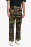 Celine Green Camouflage Cotton Pants Size 46 Mens
