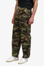 Celine Green Camouflage Cotton Pants Size 46 Mens